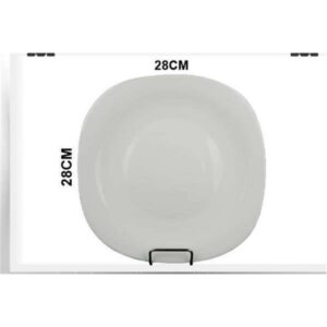PRATO DE VIDRO 28 CM LISO C/ 6 UNI 9027