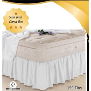 SAIA P/ CAMA BOX SOLTEIRO 100%ALG 150 FIOS 0,88X1,88X0,35