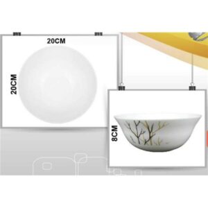 TIJELA DE VIDRO FUNDA  CM DECORADA GOLD C/ 3 UNI 9055