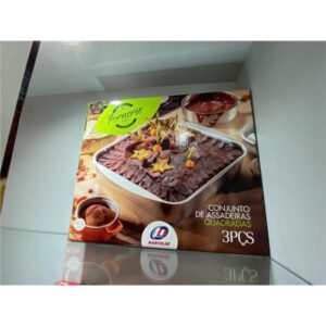 CJ. ASSADEIRA QUADRADAS 03 PCS - FORNERIE MTRC