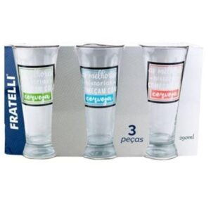CONJUNTO 3 COPOS CERVEJA 340 ML EURO
