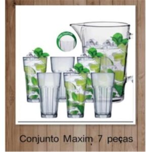 CONJUNTO 7 PCS JARRA E COPO