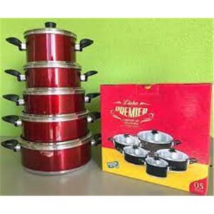 JOGO CACAROLA PREMIER LUXO CRISTAL 5PCS PORTELA