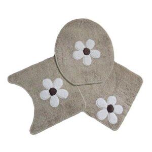 JOGO DE BANHEIRO 3 PC COTTON C/ APLIQUE PACH