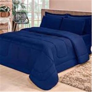 KIT CONFORT EDREDOM+LENCOL CASAL QUEEN 6 PCS