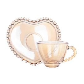 XICARA P/ CAFE PIRES CRISTAL CORACAO AMBAR 80ML1680