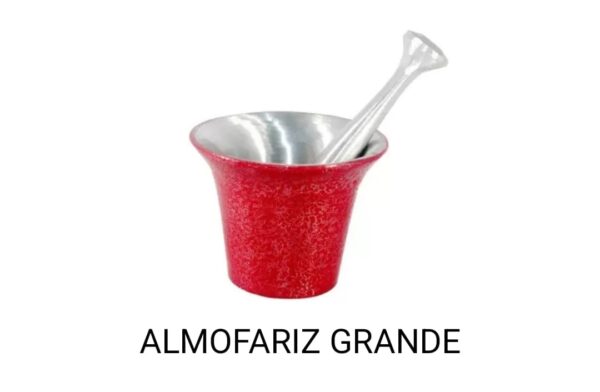 PILAO DE ALHO ALMOFARIZ PRETO/VERMELHO G (G)