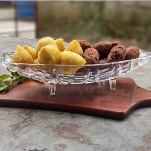 CENTRO DE MESA DECORAT CRISTAL CHUMBO DELI 26X14X5,5 CM 7243