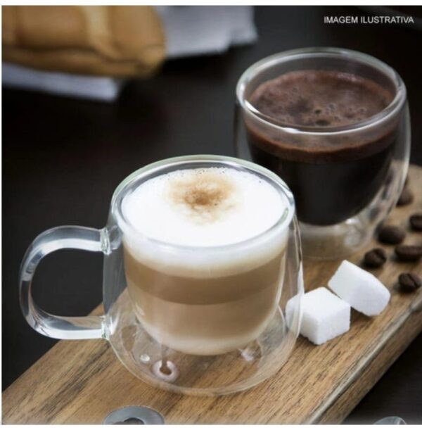CONJ 2 XICARAS CAFE DUPLA 240ML LYOR 1851