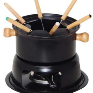 CONJUNTO PARA FONDUE 16 CM PRETO/VERMELHO ASF 22162