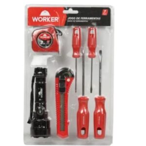 JOGO FERRAMENTAS 7 PCS WORKER