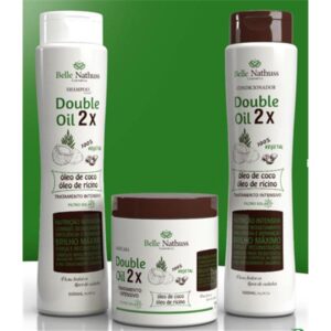 SHAMPOO E COND BELLE NATHUSS DOUBLE OIL 2X 500GR