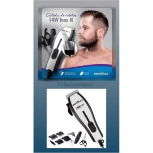 MAQUININHA DE CABELO 14W INOX BRITANIA