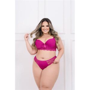 CONJUNTO LINGERIE TOM SECRETO PLUS SIZE C/ 6 PEÇAS