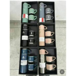 KIT GARRAFA STANLEY C/3 XICARAS VACUUM BOTTLE 500 ML