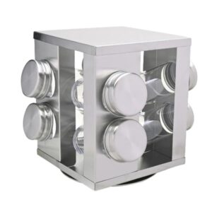PORTA CONDIMENTO GIRATORIO INOX C/ 8 PEÇAS - 6708