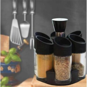 KIT PORTA TEMPERO GIRATÓRIO 7 PEÇAS - KEHOME