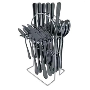 KIT DE TALHERES INGLATERRA 25 PCS BLACK - KEHOME