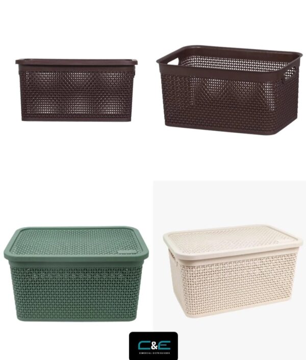 CAIXA NATURALLE RATTAN 2,5 L - 23x15,5x10,5 CM - RISCHIOTO