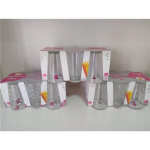 JOGO DE COPO VIDRO BALL/BRINCKS/LINE C/ 6 PCS