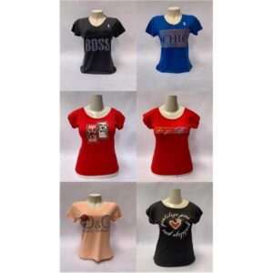 BLUSA T-SHIRT PLUS SIZE PEDRARIA C/10 UNIDADES