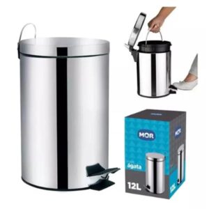 LIXEIRA INOX AGATA 12L MOR