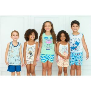 KIT PIJAMA DE VERAO INFANTIL LOREN C/ 10 UNIDADES