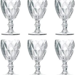 JOGO DE TACAS DIAMOND 340ML C/ 6 PCS TRANSPARENTE - KEHOME