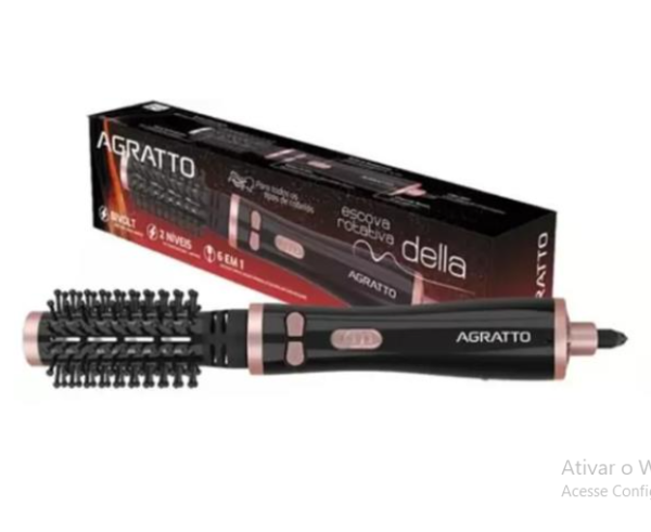 ESCOVA ROTATIVA DELLA AGRATTO BIVOLT 1200W - GIRA 2 LADOS