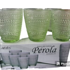 JOGO DE COPO PEROLA 300ML 6 PCS COLOR - KEHOME