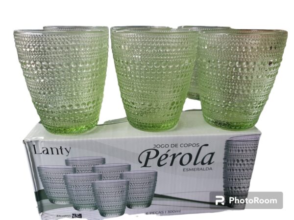 JOGO DE COPO PEROLA 300ML 6 PCS COLOR - KEHOME