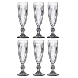 JOGO DE TACAS DIAMOND 170ML C/ 6 PCS TRANSPARENTE - KEHOME