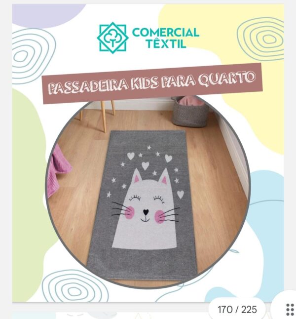 PASSADEIRA KIDS PARA QUARTO 0,65X1,50 (COMERCIAL TEXTIL)