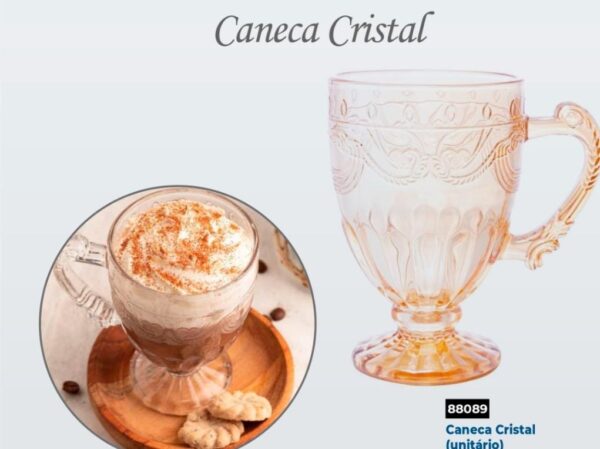JG CANECA DE CRISTAL AMBAR 190ML 6 PCS - KEHOME