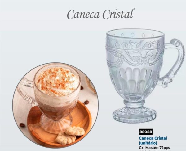 JG CANECA DE CRISTAL TRANSPARENTE 190ML 6 PCS - KEHOME