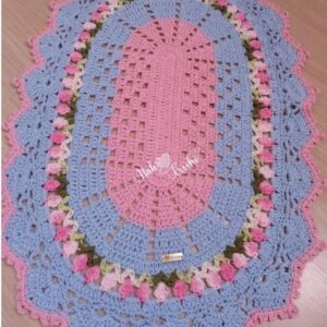 KIT TAPETE DE PORTA CROCHE C/ 3 PECAS