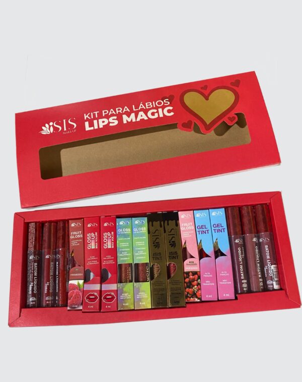 KIT LABIAL LIPS MAGIC - 06 BATONS E 10 GLOSS