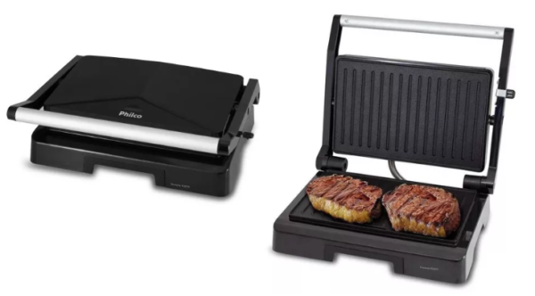 GRILL E SANDUICHEIRA PRESS DIAMANTE PHILCO PGR07P 220V