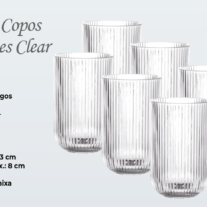 JG DE COPOS VERSALHES CLEAR 460ML C/ 6 PECAS - KEHOME