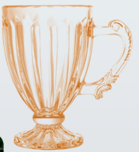 JG DE CANECA DE CRISTAL AMBAR 190ML C/ 6 PECAS - KEHOME