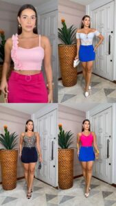 CONJUNTO MAXROSE 5 SHORTS E 5 CROPPED