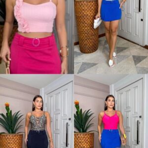 CONJUNTO MAXROSE 5 SHORTS E 5 CROPPED