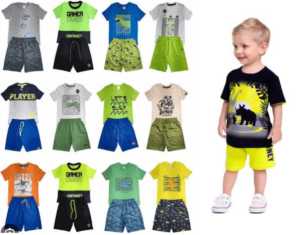 CONJUNTO INFANTIL MASCULINO VERAO 2 A 14 C/ 10 KITS