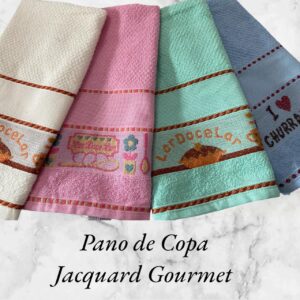 JOGO PANO DE COPA DECORADO 50 X 70 C/ 10 PCS LINDA/FIBETEX