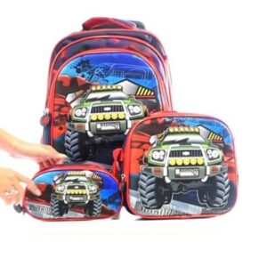 MOCHILA INFANTIL PERSONAGEM 3 PÇS COSTAS