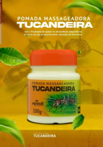 POMADA MASSAGEADORA TUCANDEIRA 100G C/ 12 POTES APINIL