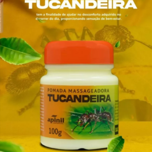 POMADA MASSAGEADORA TUCANDEIRA 100G C/ 12 POTES APINIL