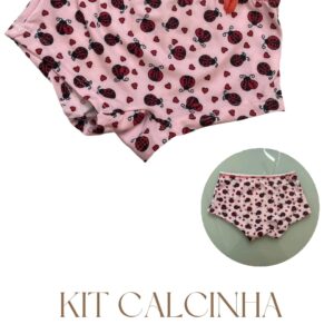 KIT CALCINHA BOXER INFANTIL P, M, G, GG C/ 12 UNIDADES