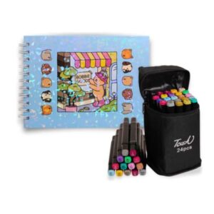 CADERNO DE COLORIR BOBBIE GOODS C/ 24 CANETINHAS