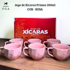 JG DE XICARA PRISMA 200ML C/ 6 PCS